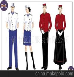 广州锦汇服饰专业生产提供国内外酒店门童姿客服务员服装订做加工
